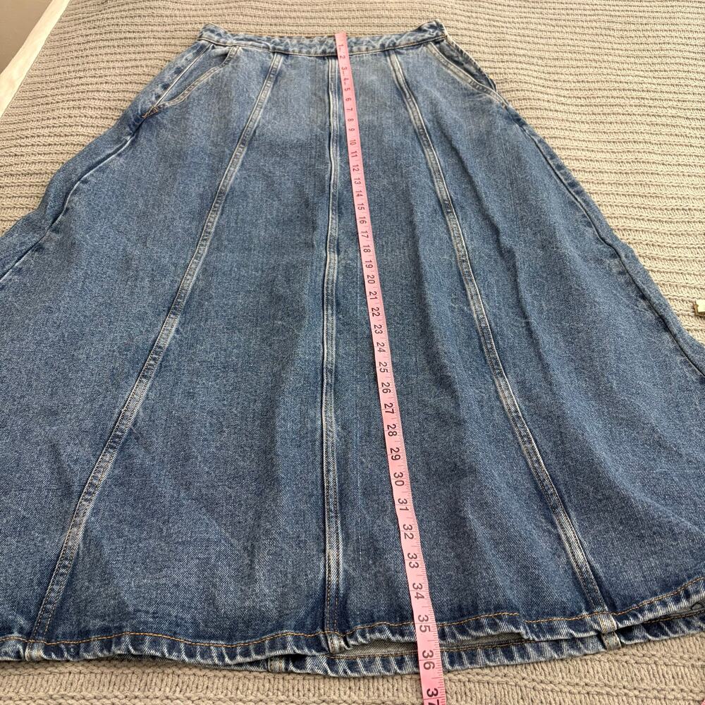 Noisy May Hanja Denim Midi Skirt Women’s Size Medium Western Cottagecore Boho - Picture 6 of 9